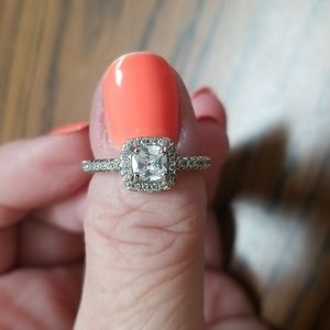 Stainless steel size 6 diamond ring